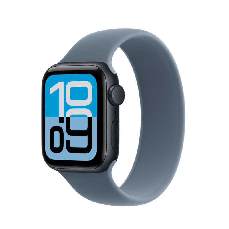 Apple Watch SE 3, 40 мм, корпус из алюминия цвета «Полуночный черный», спортивный ремешок, размер S/M