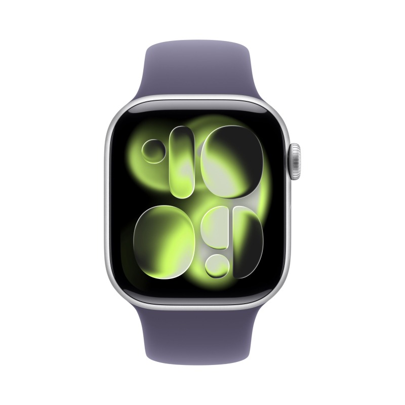 Apple Watch Series 11, 42 мм, корпус из алюминия цвета «Серебристый», спортивный ремешок, размер M/L
